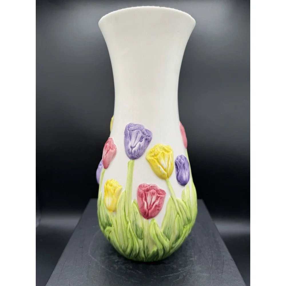 🌸🌼 Spring 3D Flower Vase – Textured Floral Design – Decorative Accent 🌼🌸